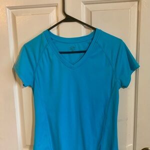 Champion Women's Bright Blue V-Neck Tee